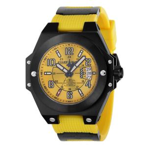 Relgio Automtico Masculino Chase Durer Conquest - 48mm, Amarelo e Preto CDW-0018, com Design Moderno e Sofisticado.