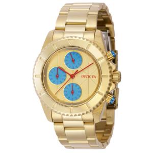 Relógio Feminino Pro Diver, Invicta 38218, Dourado, Azul e Vermelho