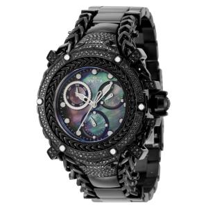 Relgio feminino Gladiador de diamante de 1,08 quilates com mostrador em madreprola - 43,2 mm. Preto 41418