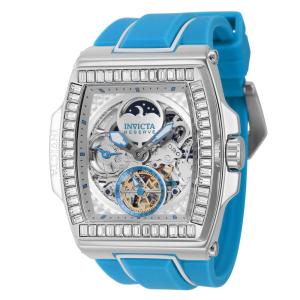Relgio masculino Reserve S1 Rally Diablo Automtico - 51,3 mm. Azul. Branco 43418