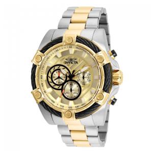 Relógio Masculino de Quartzo Bolt, Invicta 25518, Prata e Dourado