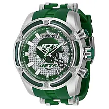 Relgio NFL New York Jets Masculino - 52mm. Ao. Verde 41918