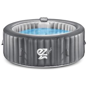 Spa Inflável Hidromassagem para 6 Pessoas com 130 Jatos de Bolha, SereneLife, Cinza