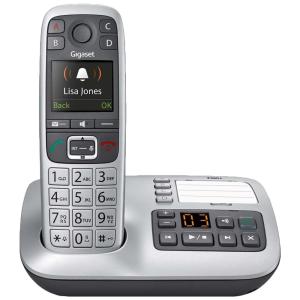 Telefone sem Fio para Sênior com Tecla Grande, Secretária Eletrônica e Volume Alto, 1 Ap, GIGASET E560A, Cinza