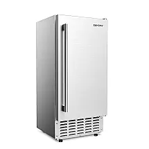 Máquina de Gelo Automática Portátil até 12kg, 24H, Branca, 110v, E EUHOMY, Branco