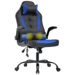 Cadeira Gamer BestOffice, Ergonômica, Com Massagem, Couroe PU, 360 Graus, Vermelho