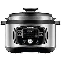 Panela de Pressão Elétrica 7.6 Litros, Aço Inoxidável, 110V 1300W, CHEFMAN, Preta e Prata