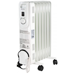 Aquecedor Elétrico a Óleo com Termostato Ajustável e 3 Níveis, 1200W, 110v, COMFORT ZONE CZ7007J, Branco