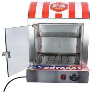 Máquina de Hot Dog Profissional Antiaderente até 200un Por Vez em Aço Inoxidável, 110V 1500W, OUKANING, Prata