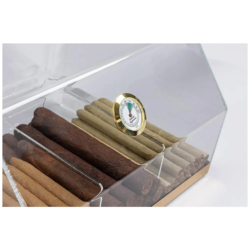 Humidor para Charutos Prestige Import Group Laurence V2 Transparente 3 Compartimentos com Higrômetro para até 75 Charutos — foto 3