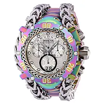 Relógio Masculino Reserve Gladiator com Mostrador Meteorito, Invicta 37128, Prata e Iridescente