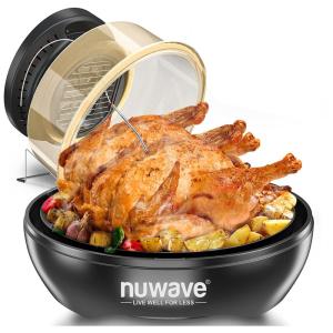 Fritadeira Elétrica Air Fryer 4L com Grade Superior Aprimorada e Painel Digital, 1500W, Nuwave, Preta