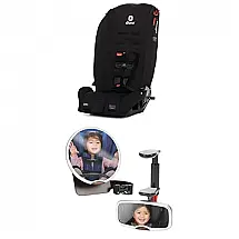 Cadeirinha Diono Radian 3R Preta 3-em-1 Recém-nascido a 54 kg Kit com Espelhos Retrovisores