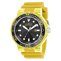 Relgio masculino profissional 51,5 mm. Amarelo. Transparente 32328