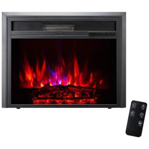 Lareira Elétrica de Embutir A55x65L, com Controle Remoto Desligamento Automático, 1500W, 110v, TAGI, Preto