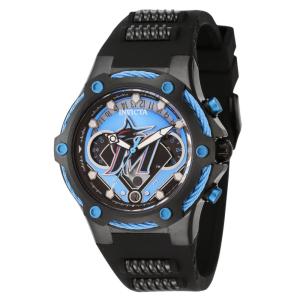 Relgio unissex MLB Miami Marlins - 40 mm. Ao. Preto 43528