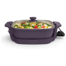 Frigideira elétrica BELLA Make & Take cerâmica roxa 30cm 1200W 110V