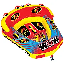 Boia Rebocável Aquática WOW SPORTS para 2 Pessoas, Vermelha, Resistente e Segura, Ideal para Diversão na Água