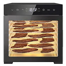 Desidratador de Alimentos DUMOS Preto 500W 8 Bandejas Aço Inoxidável Timer 24h 240V