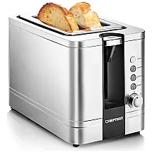Torradeira, com 2 fatias, 850W, prata, 110v, CHEFMAN 2 Slice Toaster, Prateado