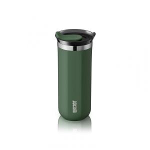 Copo para Café 435 mL Isolado a Vácuo Aço Inox Duplo com Tampa, WACACO Octaroma, Verde