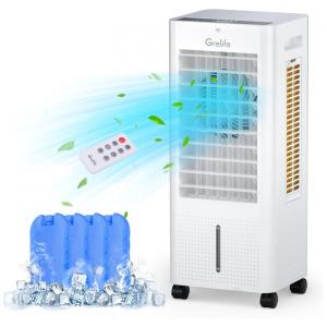 Climatizador Portátil 3 em 1 com 3 Velocidades e Controle Remoto, Grelife, Branco