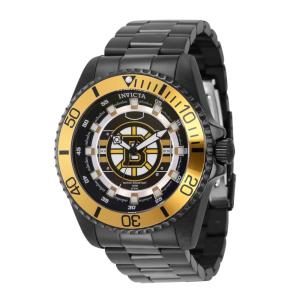 Relgio Masculino Invicta NHL Boston Bruins - 47mm Preto ZG-42238: Estilo e Sofisticao para os Fs de Hockey.