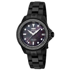 Relógio Feminino Automático Pro Diver 0,6 quilates com Mostrador Madrepérola, Invicta 23338, Preto