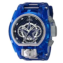 NFL Dallas Cowboys Relgio Masculino - 52mm. Ao. Cinza 41538