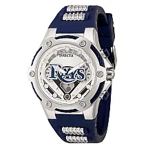 Relgio unissex MLB Tampa Bay Rays - 40 mm. Ao. Azul 43538