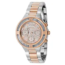 Relgio feminino anjo com mostrador em madreprola - 36 mm. Rosa ouro. Prata 37538