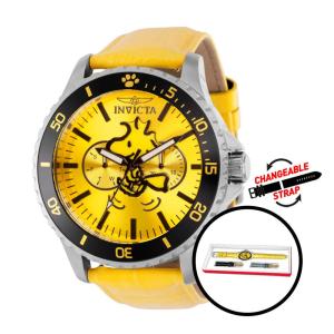 Relógio masculino Character Collection - 48mm. Amarelo com Alça Intercambiável 38638