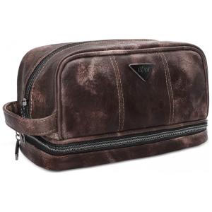 Necessaire Masculina de Couro, LVLY, Marrom