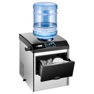 Máquina de Gelo Automática Portátil Produz até 21kg, 24H, Cor, 110v, VIVOHOME VH1043, Prateado