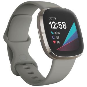 Sense Advanced Relógio SmartWatch para Esportes com GPS Integrado e Monitoramento, FITBIT FB512SRSG, Cinza