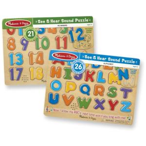 Quebra Cabeça Infantil Educativo de Madeira com Sons e 47 Peças para Crianças Acima de 3 Anos, Melissa & Doug