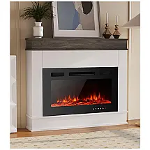 Lareira Elétrica Maxhonor 123x84cm 1500W 12 Cores LED Portátil 110V
