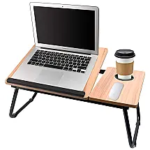 Mesa para Notebook na Cama, Ajustável e Portátil, Cor Preta, Design Ergonômico