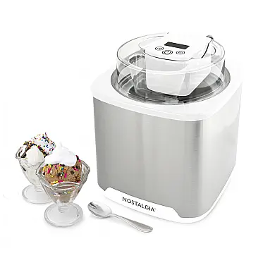 Sorveteira Elétrica Nostalgia Branco Inox