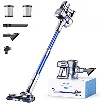 Aspirador Sem Fio Lubluelu VD-202B-FR Azul Brushless 235W 25kPa Autoestável 50 Minutos 220V.
