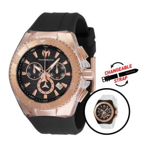 TechnoMarine Cruise Star Swiss Ronda 5040.D Relgio masculino calibre - 46,65 mm. Preto. Branco com ala intercambivel