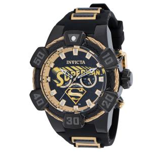 Relógio Masculino DC Comics Superman, Invicta 41148, Preto e Dourado