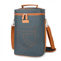 Bolsa Térmica Para Transporte de Vinhos Tirrinia até 4 Garrafas, Cinza