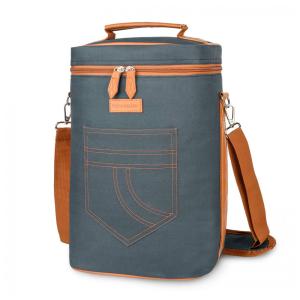 Bolsa Térmica Para Transporte de Vinhos Tirrinia até 4 Garrafas, Cinza