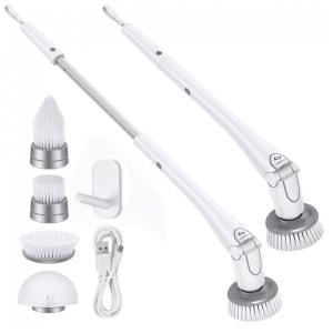 Vassoura Elétrica Rotativa 360 sem Fio com Cabo Flexível e 4 Acessórios, Branca, 110v, TILSWALL M1, Branco