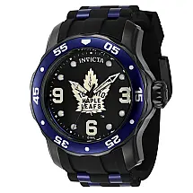 Relgio masculino Invicta NHL Toronto Maple Leafs - 48mm, preto e azul ZG-42648.