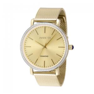 Relógio Invicta Elite Diamond Unissex com 0,32 Quilates de Diamantes 38mm, Ouro 48748