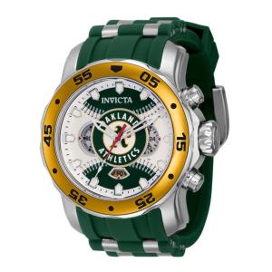 Relgio masculino MLB Oakland Athletics - 48 mm. Ao. Verde 42848