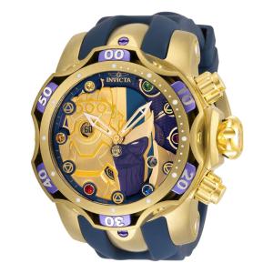 Relgio masculino Marvel Thanos - 52,5 mm. Ouro. Roxo. Azul Marinho 34848