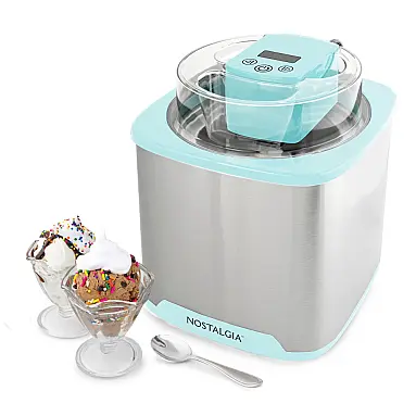 Sorveteira Elétrica Nostalgia Aqua Inox